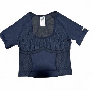 Gymshark Sport Seamless Midi Top in blue Size S